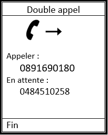 Numérotation en cours double appel